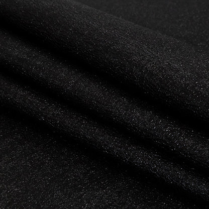 Metallic Black Crackle Luxury Brocade Detail