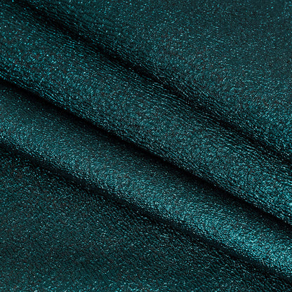 Metallic Teal and Black Crackle Luxury Brocade Detail