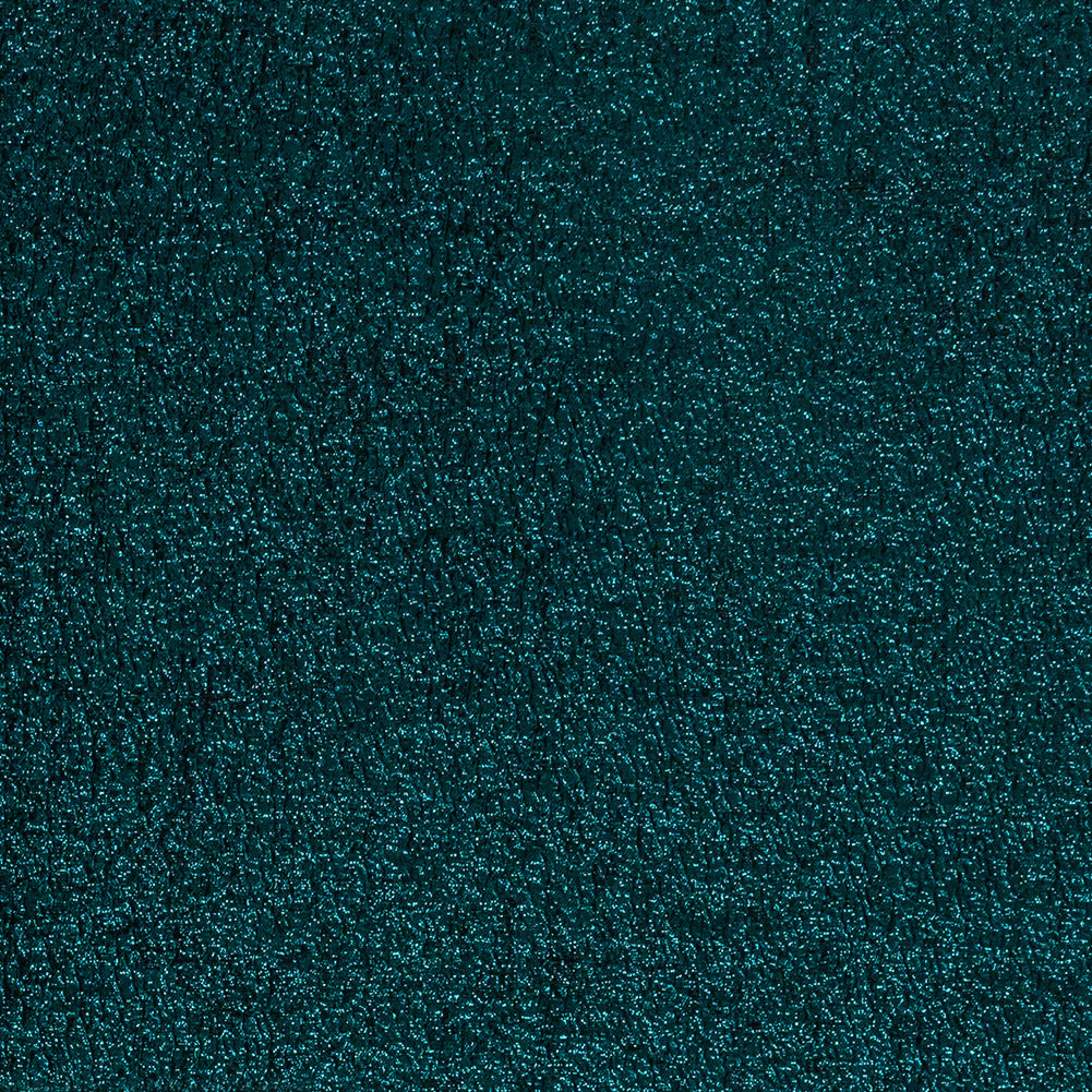 Metallic Teal and Black Crackle Luxury Brocade Full