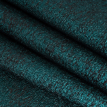 Metallic Teal and Wine Crackle Luxury Brocade Detail