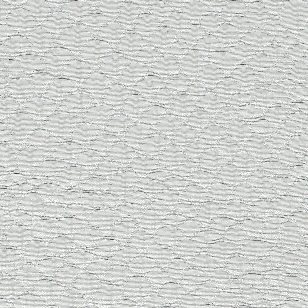 Metallic White Dimensional Scallops Brocade Full