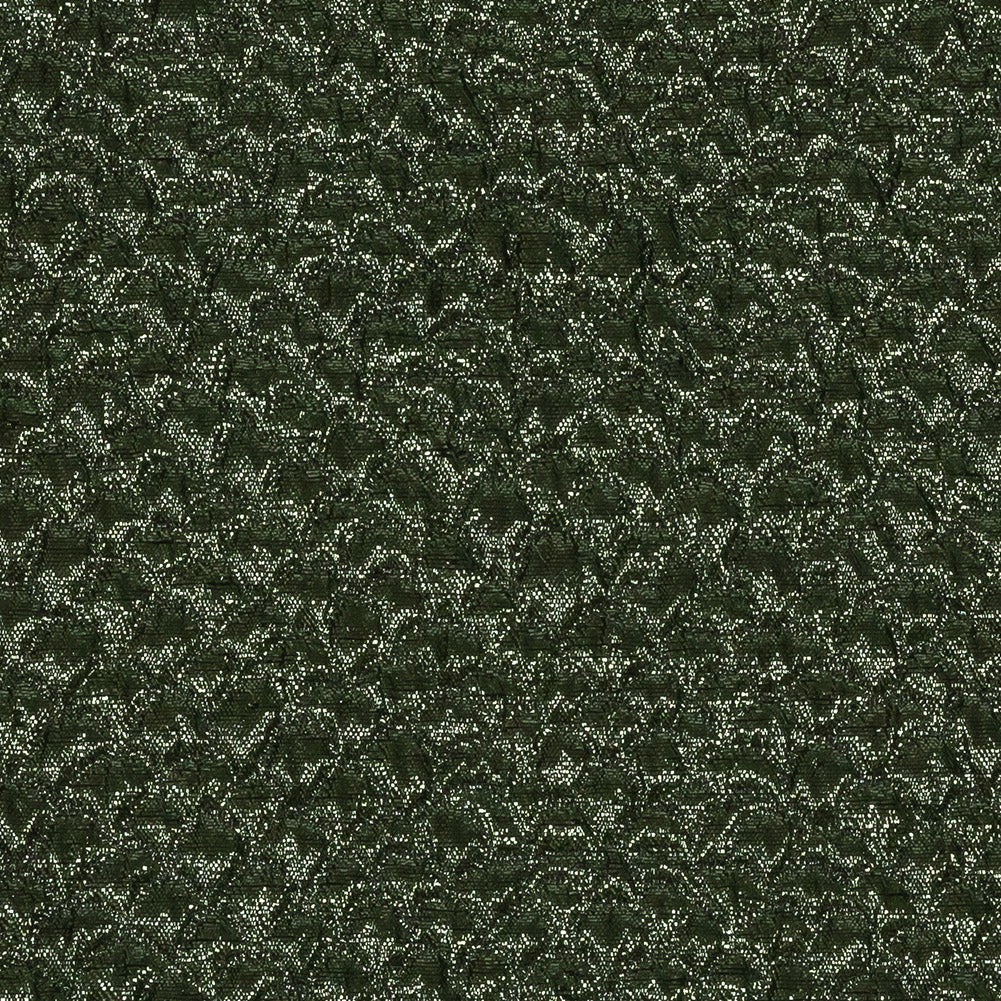 Metallic Green Dimensional Scallops Brocade Full
