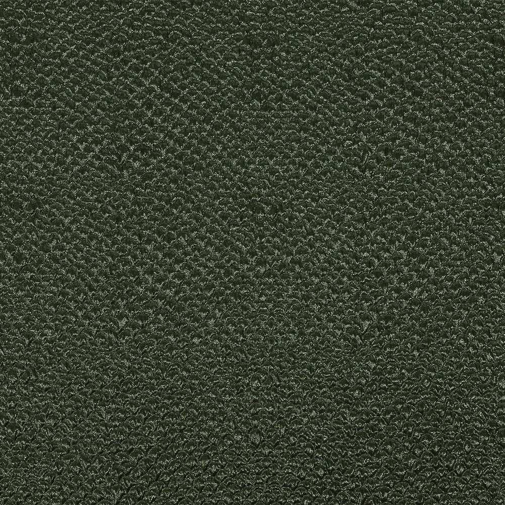 Metallic Green Dimensional Scallops Brocade