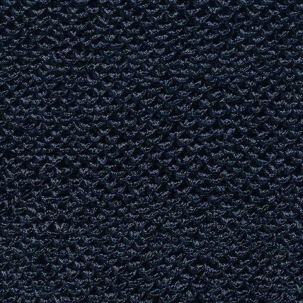 Metallic Navy Dimensional Scallops Brocade Full