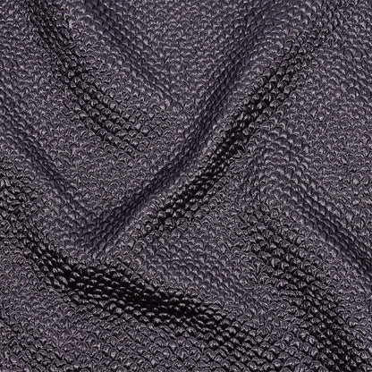 Metallic Gunmetal Dimensional Scallops Brocade