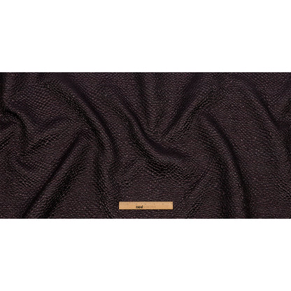 Metallic Dark Chocolate Dimensional Scallops Brocade Drape