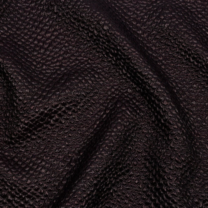 Metallic Dark Chocolate Dimensional Scallops Brocade