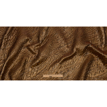 Metallic Copper Rippling Luxury Brocade