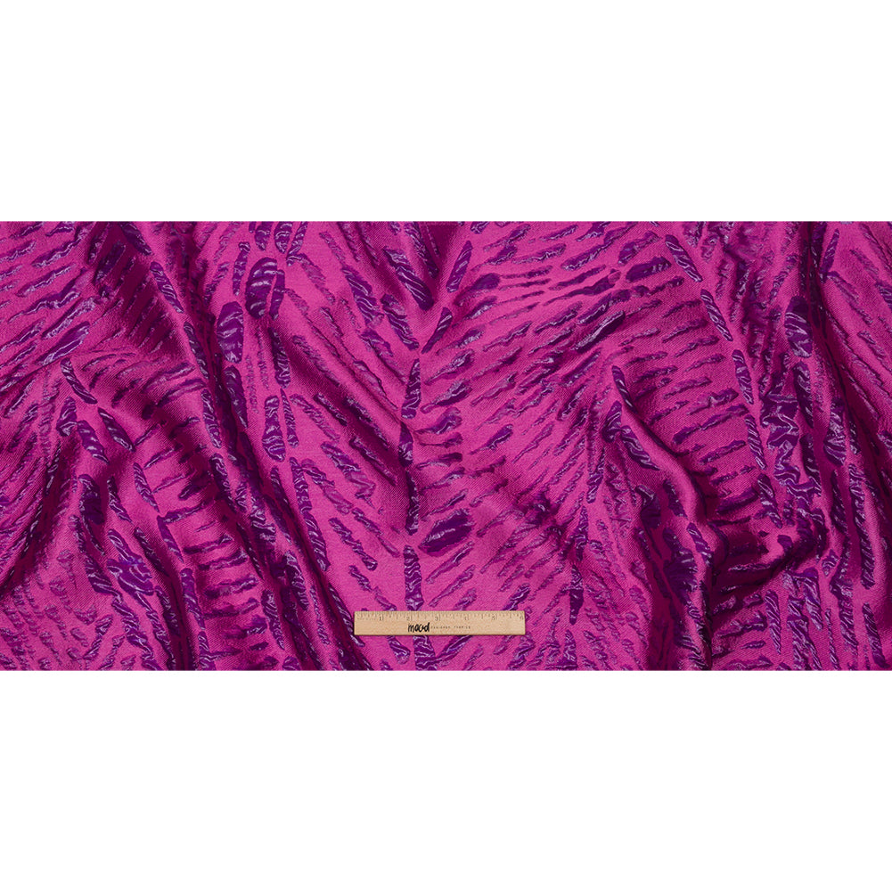 Metallic Magenta Abstract Luxury Brocade - Full