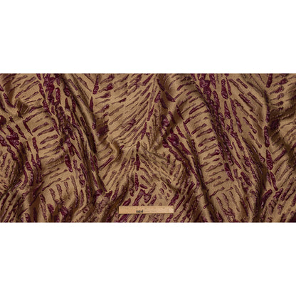 Metallic Wine and Gold Abstract Luxury Brocade