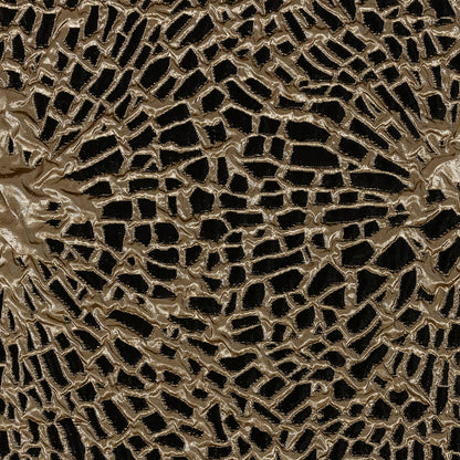 Metallic Black and Gold Abstract Luxury Brocade