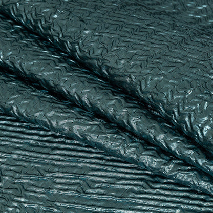 Capella Metallic Space Cadet Wavy Luxury Brocade