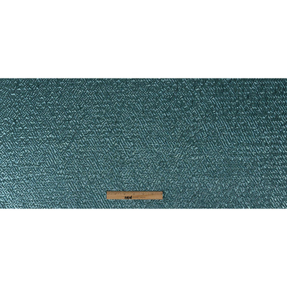 Capella Metallic Space Cadet Wavy Luxury Brocade