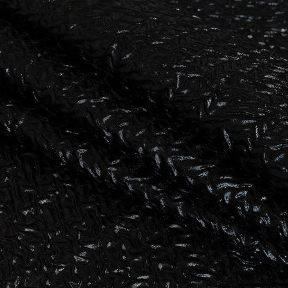 Capella Metallic Black Wavy Luxury Brocade