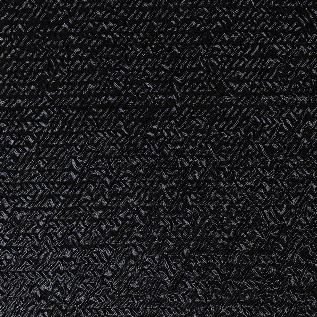Capella Metallic Black Wavy Luxury Brocade