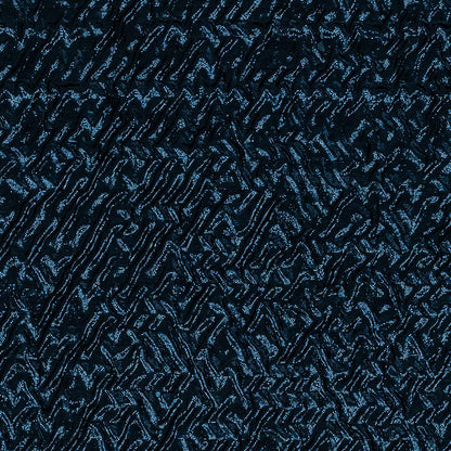 Capella Metallic Navy Wavy Luxury Brocade