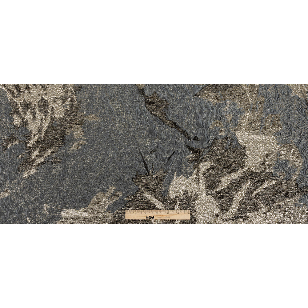 Metallic Gold and Black Abstract Luxury Brocade - Full