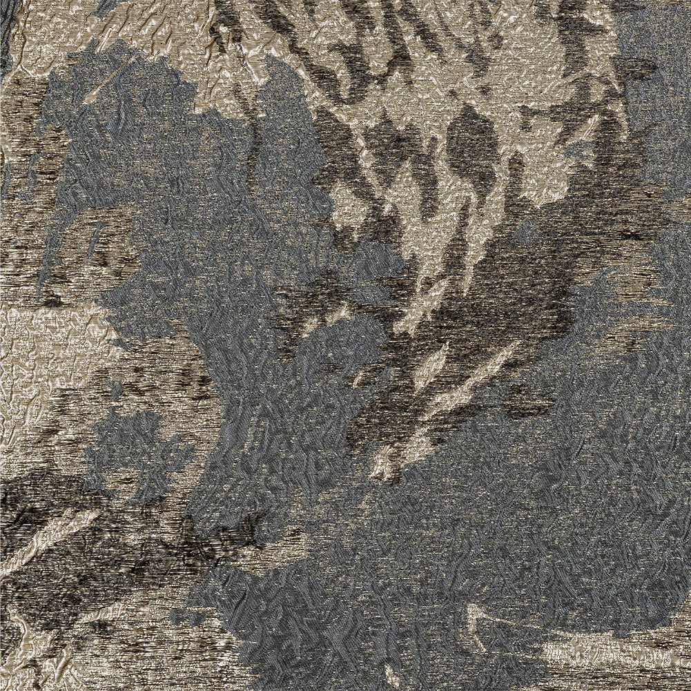 Metallic Gold and Black Abstract Luxury Brocade