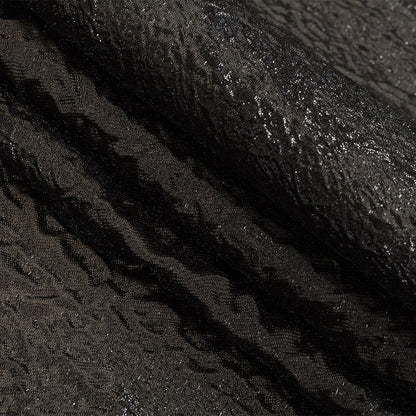 Metallic Black Abstract Luxury Brocade