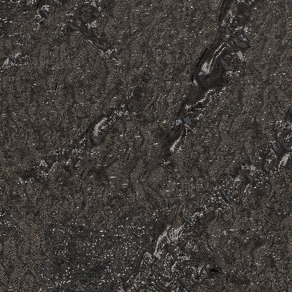Metallic Black Abstract Luxury Brocade