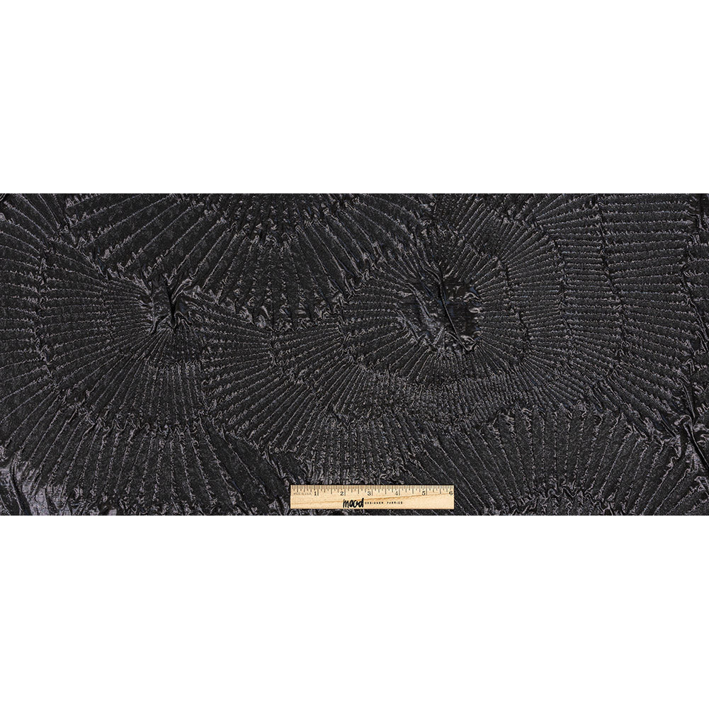 Metallic Black Abstract Luxury Brocade - Full