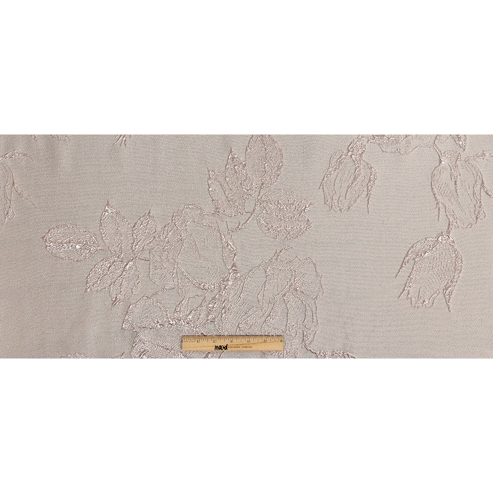 Metallic Dusty Rose Floral Luxury Brocade - Full