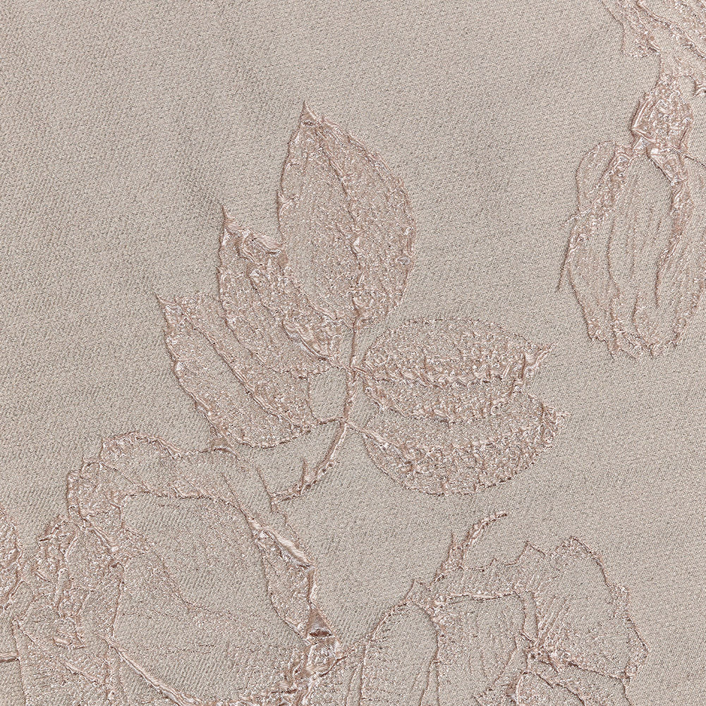 Metallic Dusty Rose Floral Luxury Brocade