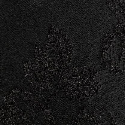 Metallic Black Floral Luxury Brocade
