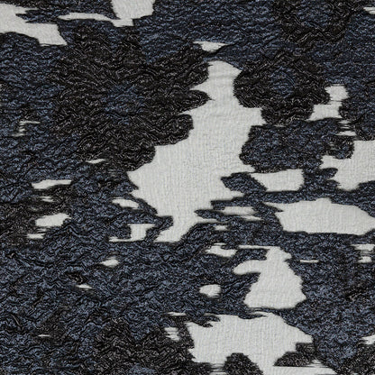 Metallic Black Abstract Luxury Burnout Brocade