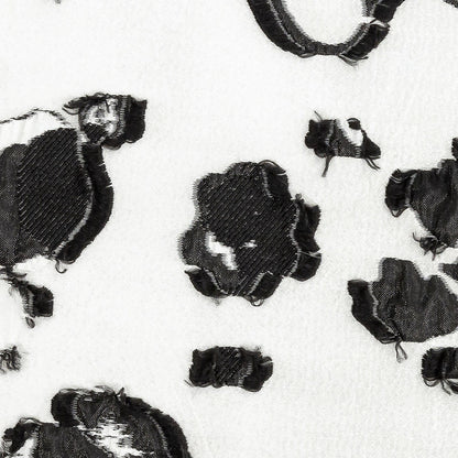 White and Black Floral Luxury Brocade
