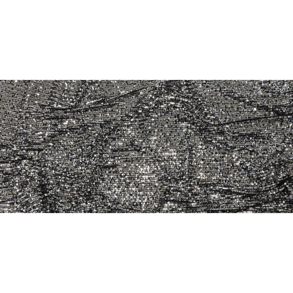 Flavio Black and Silver Stretch Sequins - Full