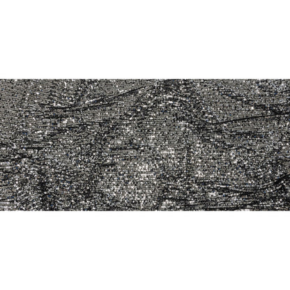 Flavio Black and Silver Stretch Sequins