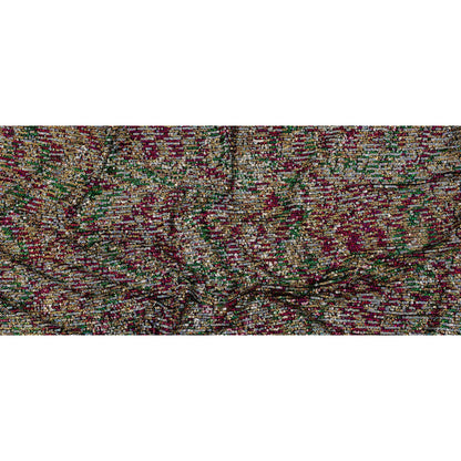 Mesh with Sequins - Metallic Rainbow on Black - Flavio Collection