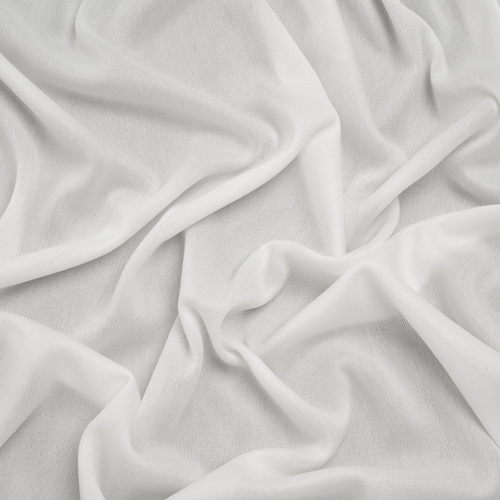 Polyester Pongee Knit Lining - White - Luca Collection - Drape
