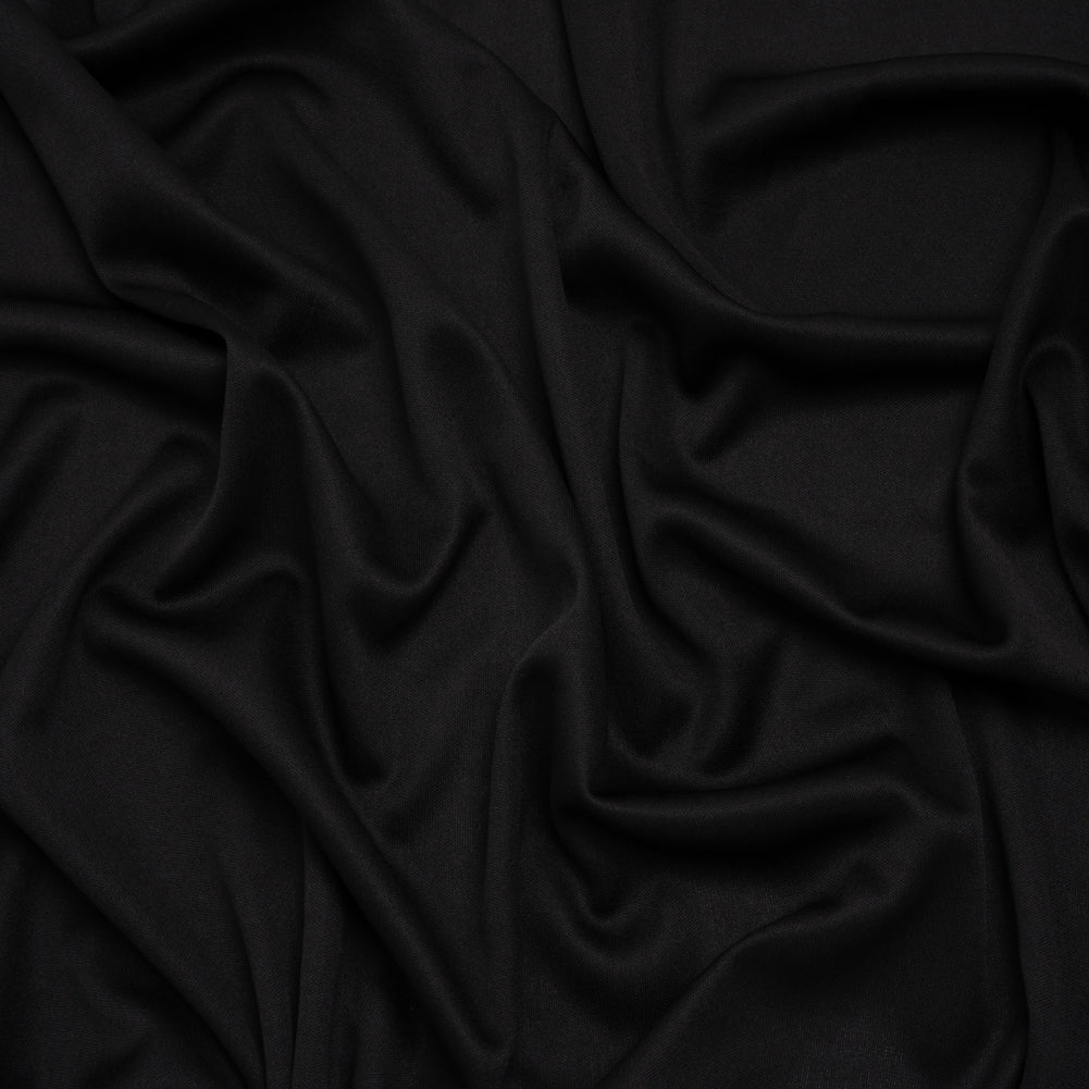 Polyester Pongee Knit Lining - Black - Luca Collection - Drape