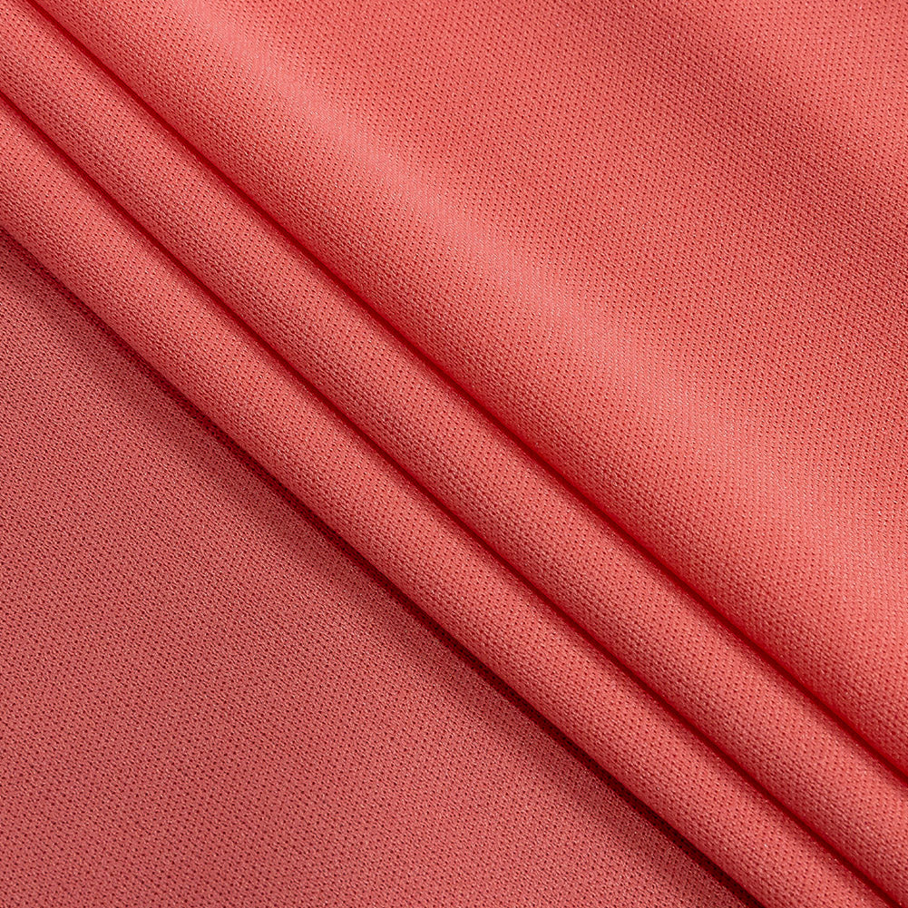 Polyester Pongee Knit Lining - Strawberry Pink - Luca Collection - Folded