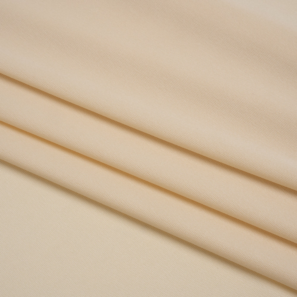 Polyester Pongee Knit Lining - Light Beige - Luca Collection Folded
