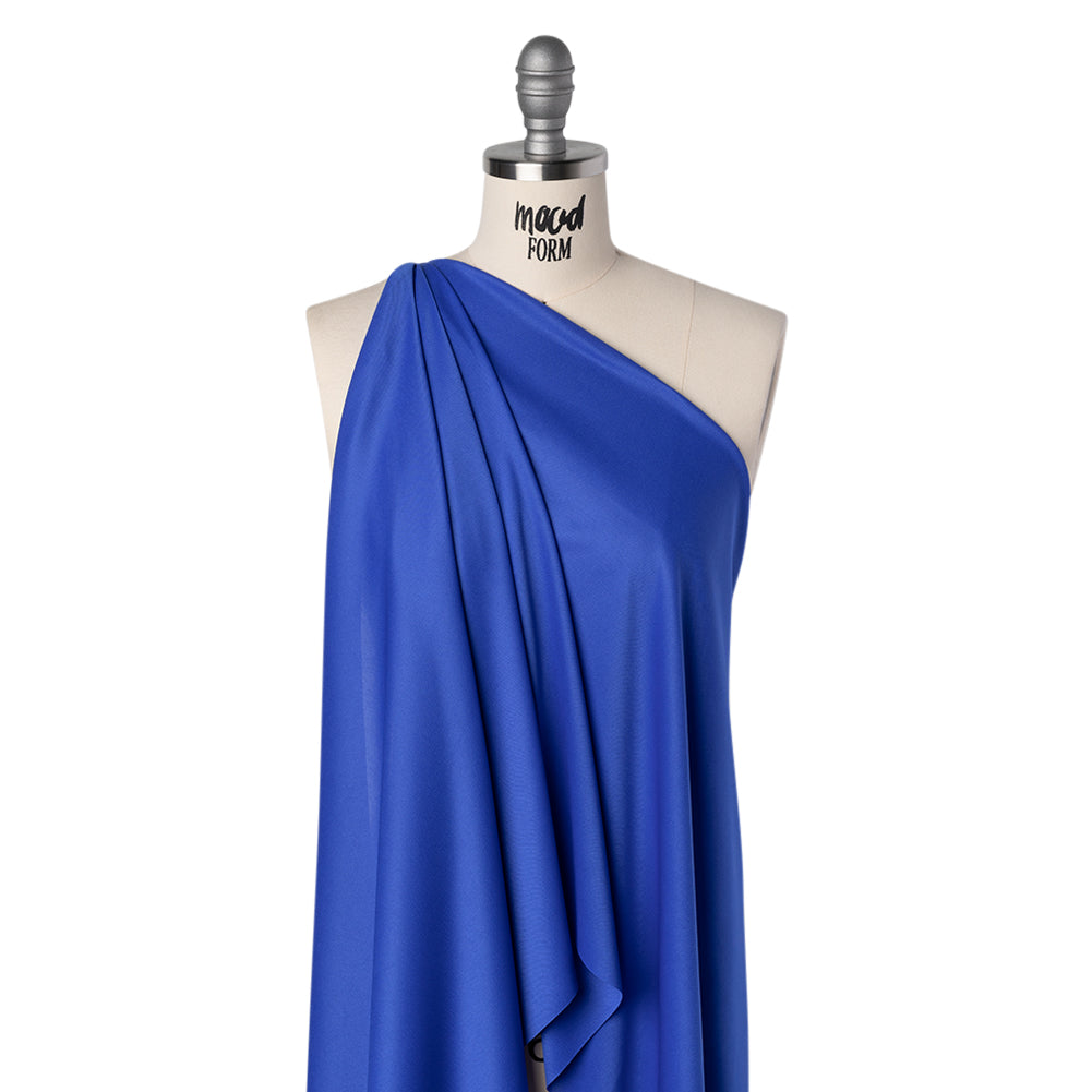Polyester Pongee Knit Lining - Royal Blue - Luca Collection Drape