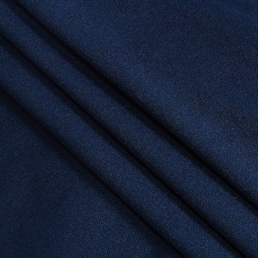 Polyester Pongee Knit Lining - Navy Blue - Luca Collection - Folded