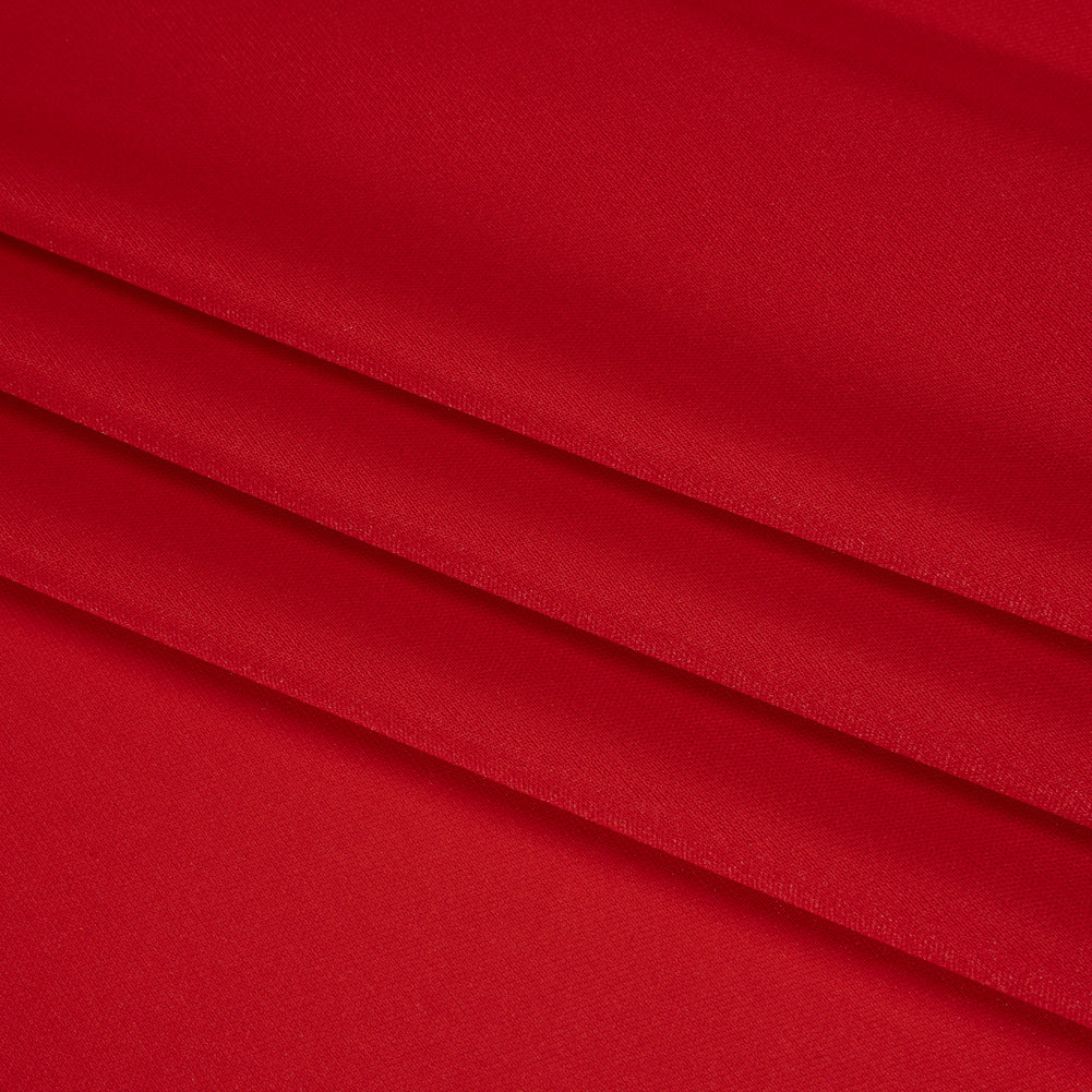 Polyester Pongee Knit Lining - Red - Luca Collection Folded