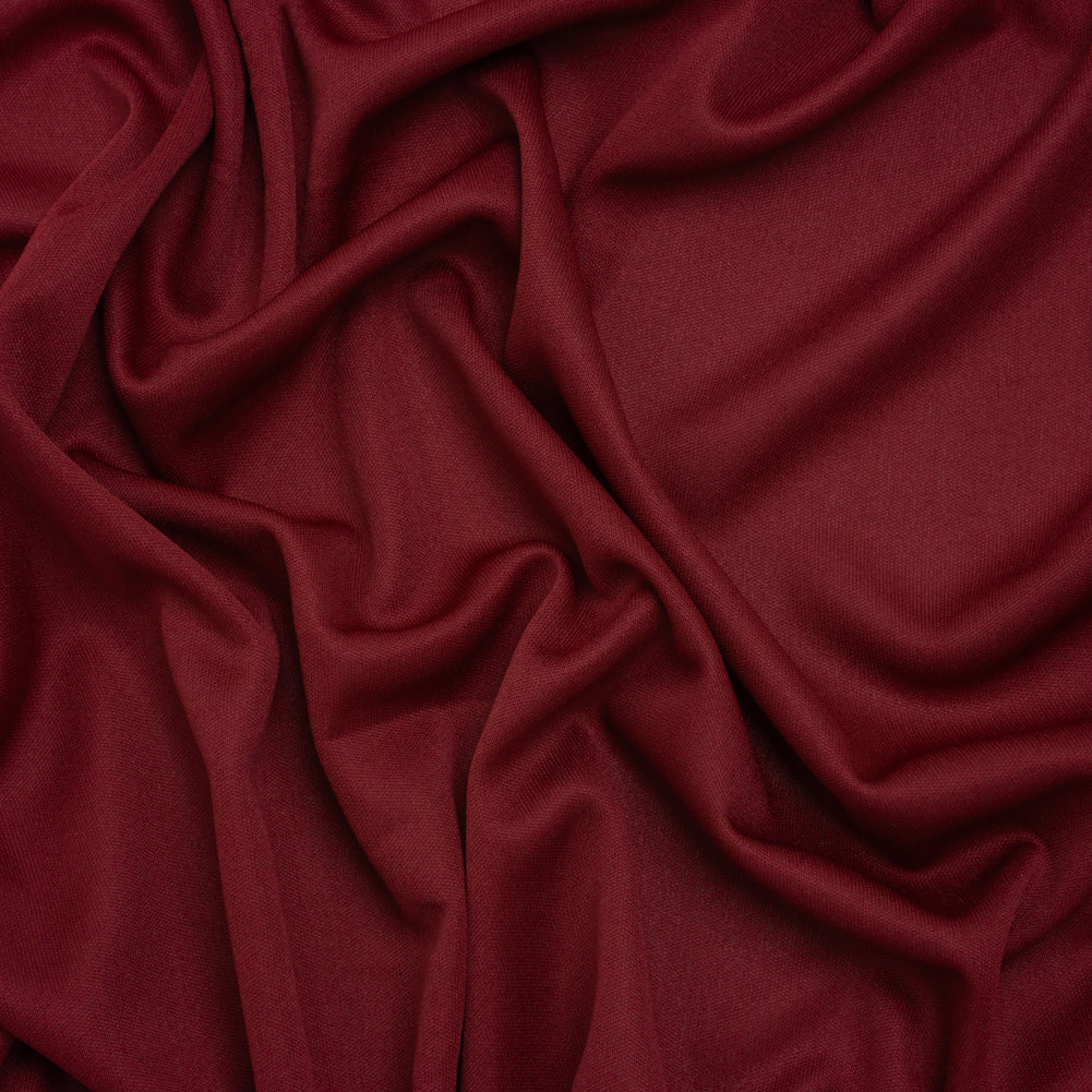 Polyester Pongee Knit Lining - Burgundy - Luca Collection - Drape