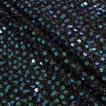 Rossi Navy and Green Two-Tone Circle Paillette Sequins