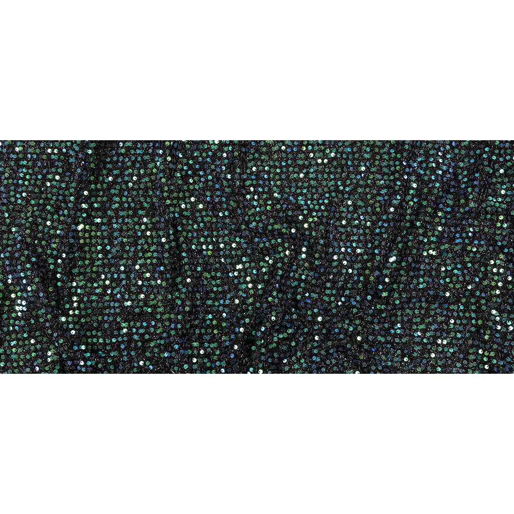 Rossi Navy and Green Two-Tone Circle Paillette Sequins - Full