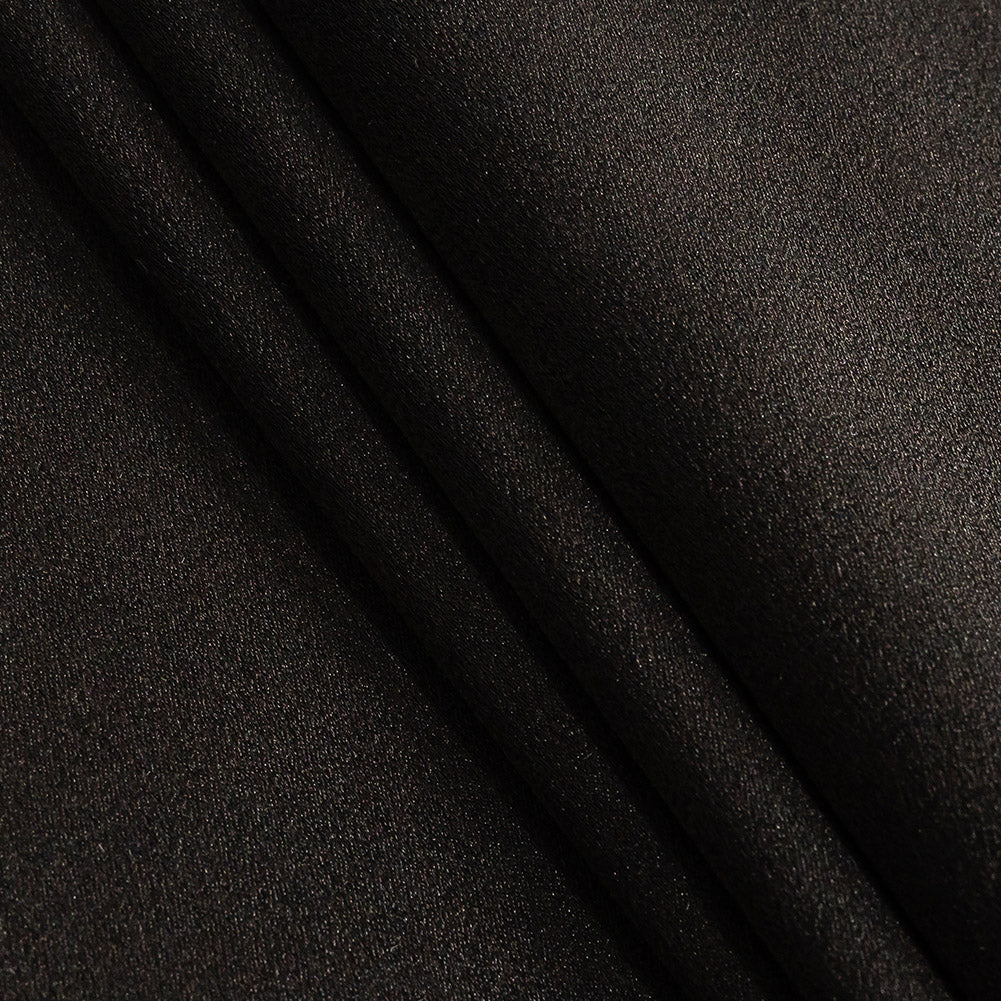 Lux Polyester Crepe Back Satin - Black - Isla Collection - Folded