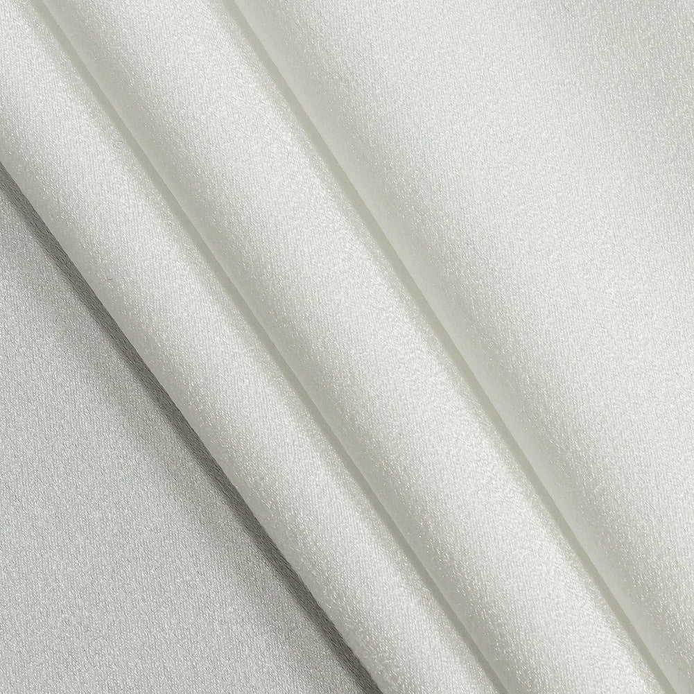 Lux Polyester Crepe Back Satin - White - Isla Collection - Folded