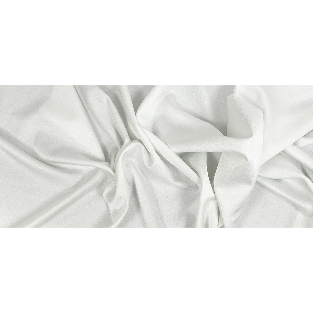 Lux Polyester Crepe Back Satin - White - Isla Collection - Full