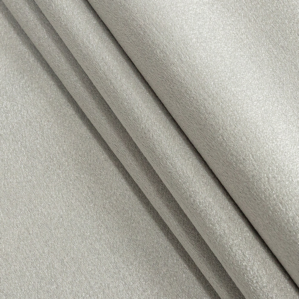 Lux Polyester Crepe Back Satin - Gray - Isla Collection - Folded