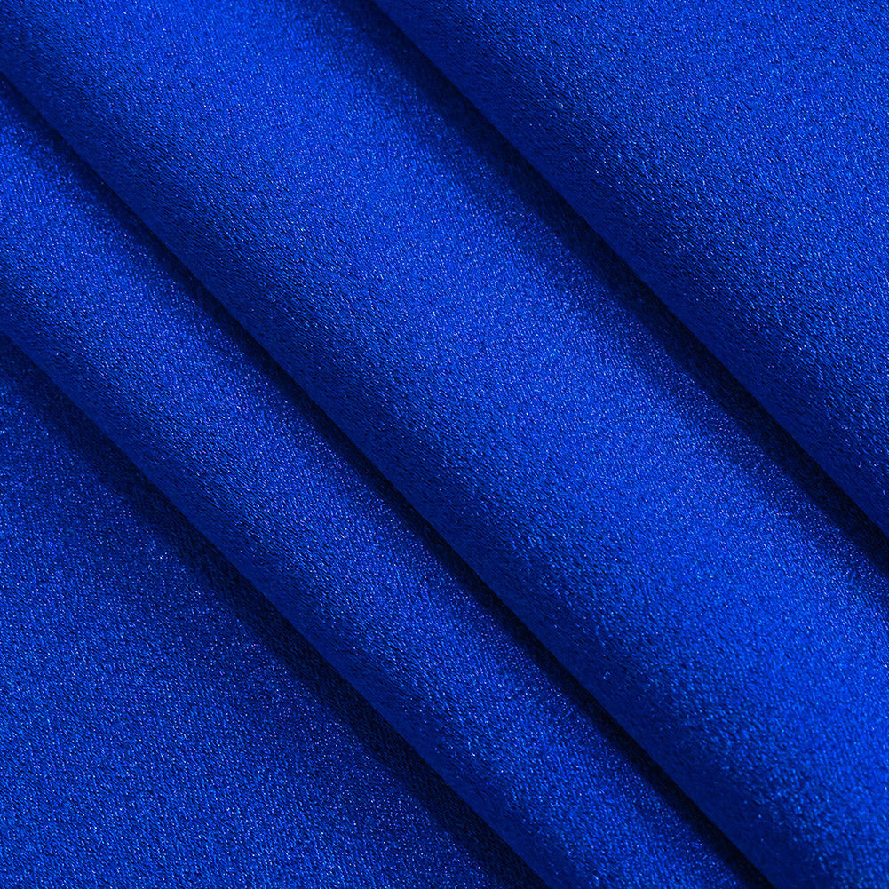 Lux Polyester Crepe Back Satin - Royal - Isla Collection - Folded