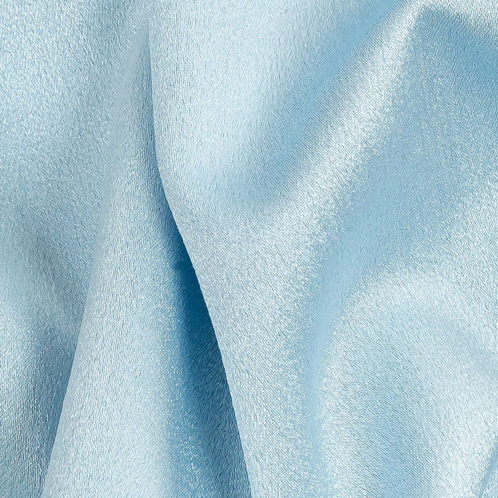 Lux Polyester Crepe Back Satin - Sky Blue - Isla Collection - Detail