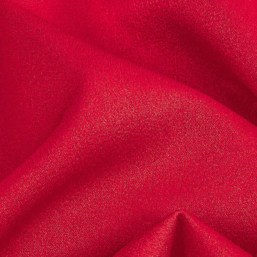Lux Polyester Crepe Back Satin - Red - Isla Collection - Detail